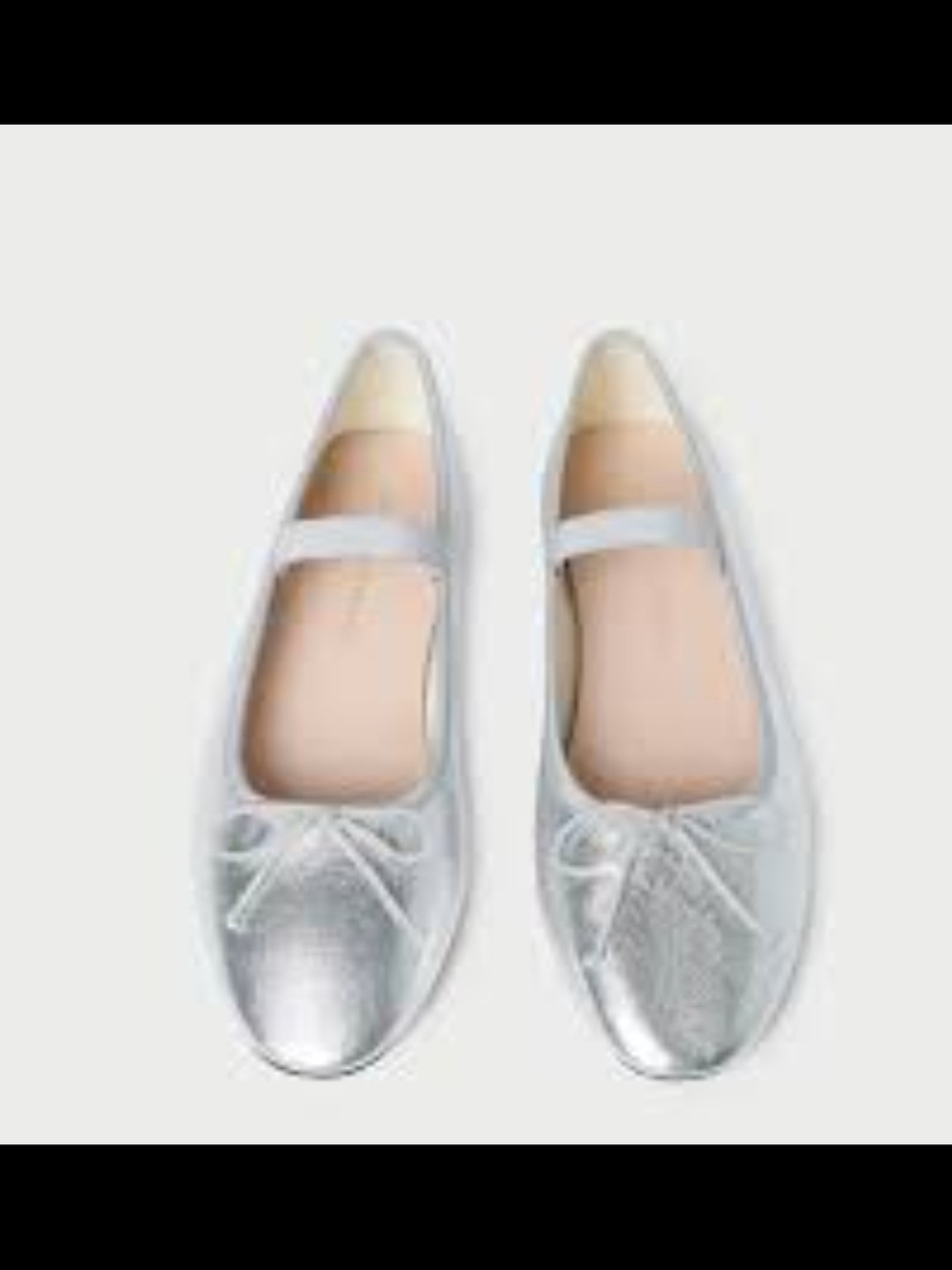 Mixit Silver Womens Mary Jane Ballet Flats